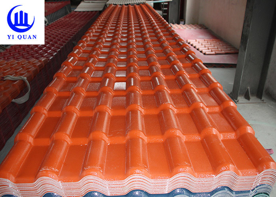 Color ASA Plastic Spanish Roof Tiles Weather Resistance Long Lifespan