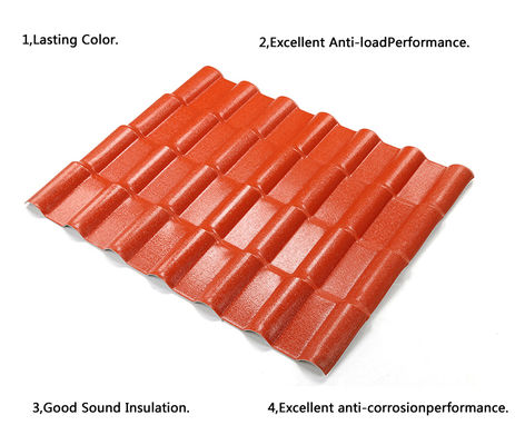 ASA Synthetic Resin Roof Tile 2.5mm-3.0mm Thickness 1050mm Width