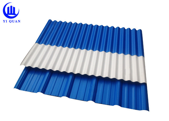 hojas trapezoidales de la techumbre de la resistencia de fuego de las tejas de tejado del PVC de la anchura de 930m m