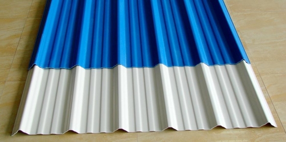 hoja acanalada plástica de la techumbre del PVC de la resistencia de impacto de la teja de tejado de 1.0m m