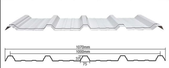 El tejado acanalado del Pvc teja teja de techumbre trapezoidal de la onda de Upvc 1070m m la alta